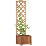 Letnerny - jardinire avec treillis bac a fleurs treillage bois jardin pot plantes rsistant 25 litres ...