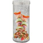 Letnerny - panier a barbecue rolling - en acier inoxydable - grille de barbecue - pour frites, poissons, ...