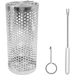 Letnerny - panier de gril rond en acier inoxydable 304, panier a lgumes, filet de barbecue pour barbecue ...