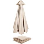 Letnerny - parasol de jardin 3. 0m dessus de parapluie de remplacement pour 6 / 8bras, toile de rechange ...