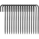 Letnerny - piquets d'armature 40, 6 cm piquets d'ancrage au sol crochet j robuste en acier galvanisé, ... Letnerny - piquets d'armature 40, 6 cm piquets d'ancrage au sol crochet j robuste en acier galvanisé, ...