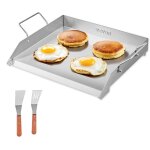 Letnerny - plaque de cuisson en acier inox, plaque de four rectangulaire universelle a dessus plat, 448 ...