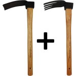 Letnerny - set de jardinage houe et croc 4 dents - idal pour le jardin et le dsherbage. avec manche ...