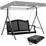 Letnerny - toit de rechange pour balancelle - 210 x 145 cm - tissu oxford 420d - 3 places - impermable ...