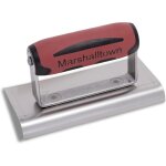 Letnerny - truelle de bordure avec extrmits courbes, r 13mm, l 16mm avec manche durasoft en acier inoxydable ...