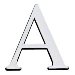 Lettre  r  adhsive plastique relief couleur or