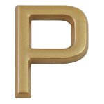 Lettre de rue � coller mod�le  p  en polychlorure de vinyle (pvc) chapuis h. 37 mm