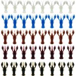 Leurre ecrevisse en plastique souple pour peche au bar en eau douce et salee, 1. 97in / 2. 2g