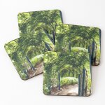 Lige sous - verres en bois arche de jardin 9, 5 cm lot de 4 pour boissons caf table b