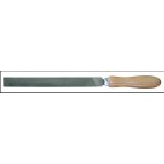 Lime plate  main, manche bois, 200 mm, 1 / 2 dx