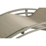 Limea transat cappuccino ajustable et empilable 2 pi�ces avec pieds acier