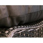 Lit ext�rieur pour jardin en r�sine tress�e gris siesta