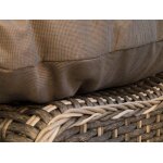 Lit ext�rieur pour jardin en r�sine tress�e taupe siesta