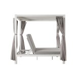 Lit de jardin 2 places gris cordoue