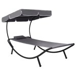 Lit de repos transat chaise longue d'extérieur 200 cm avec auvent et oreiller gris helloshop26 02 0012006 ... Lit de repos transat chaise longue d'extérieur 200 cm avec auvent et oreiller gris helloshop26 02 0012006 ...