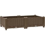 Lit sur�lev� jardini�re lit de plantation pot de plantes bac a fleurs jardin balcon terrasse ext�rieur ...