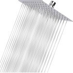 Lkjkj - pomme de douche au plafond de 20cm, pommeau de douche carr  haute pression en acier inoxydable ...