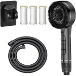 Lkjkj - pommeau de douche anti calcaire, douchette haute pression avec flexible 1. 5m, 4 types jets pommeau ...
