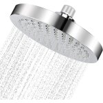 Lkjkj - pommeau de douche argent de 6 pouces, avec boule de rglage rotative  360, buse anticalcaire, ...