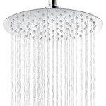 Lkjkj - pommeau de douche  effet pluie, 20 cm, en acier inoxydable 304, rglable, rond, avec effet miroir ...