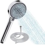 Lkjkj - pommeau de douche avec flexible 2m, douchette economique haute pression, 5 jets, buses anti - ...