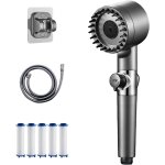 Lkjkj - pommeau de douche haute pression economique, flexible pvc 1. 8m, 4 jets rglables + filtre anti ...