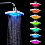 Lkjkj - pommeau de douche led, 7 couleurs led pommeau de douche douchette, pommeau de douche led carre ...