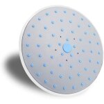 Lkjkj - round top toit de pluie tte de douche, abs gris tte douche, cabine de douche pluie pulvrisateur ...