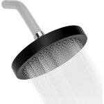 Lkjkj - tte de douche, noires 6 pouces pommeau douche noir, avec boule rglage rotative  360, pomme ...