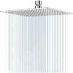 Lkjkj - tete de douche pluie carre anti calcaire 8 pouces / 20x20cm pomme de douche 304 inox ultra - ... Lkjkj - tete de douche pluie carre anti calcaire 8 pouces / 20x20cm pomme de douche 304 inox ultra - ...