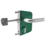 Locinox - serrure lskz pour portail coulissant thermolaqu� verte profil 50 mm axe � 30 mm