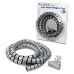 Logilink cable spiral wrapping band - tube de gestion des c�bles - 2. 5 m - gris