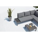 Lolea - salon de jardin aluminium et acier gris foncé Lolea - salon de jardin aluminium et acier gris foncé