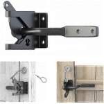 Loquet de porte a gravit� verrouillable, loquet de portail automatique pour cl�tures en m�tal et bois, ...