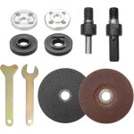 Lot de 10 accessoires pour meuleuse d'angle et perceuse manuelle ¿ tige de connexion, clé, écrou à bride, ... Lot de 10 accessoires pour meuleuse d'angle et perceuse manuelle ¿ tige de connexion, clé, écrou à bride, ...