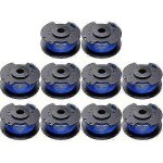 Lot de 10 bobines de corde en nylon pour tondeuse  gazon ryobi 18 v / 24 v / 40 v, ac14rl3a