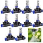 Lot de 10 buses de pulvrisation en laiton avec raccord en t de 6 mm - buse de pulvrisation micro drip ...