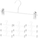 Lot de 10 cintres a pantalons robustes et multifonctionnels en acier inoxydable, 28, 5 x 13, 5 cm