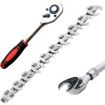 Lot de 10 clés a frapper en acier au carbone de 10 a 22 mm avec clé a fourche pour enlever les ecrous, ... Lot de 10 clés a frapper en acier au carbone de 10 a 22 mm avec clé a fourche pour enlever les ecrous, ...