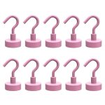 Lot de 10 crochets magnetiques robustes pour la maison, la cuisine, le lieu de travail, le bureau ou ...