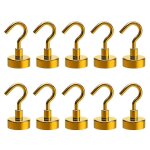 Lot de 10 crochets magnetiques robustes pour la maison, la cuisine, le lieu de travail, le bureau ou ...