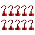 Lot de 10 crochets magnetiques robustes pour la maison, la cuisine, le lieu de travail, le bureau ou ...
