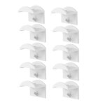 Lot de 10 crochets de rangement muraux pour chapeaux, auto - adhesifs, antiderapants, sans perforation, ... Lot de 10 crochets de rangement muraux pour chapeaux, auto - adhesifs, antiderapants, sans perforation, ...