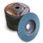 Lot 10 disques plats a lamelles zirconium 125 mm grain 80