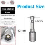 Lot de 10 douilles magnétiques de 8mm - douilles hexagonales douille torx femelle 1 / 4 - adaptateur ... Lot de 10 douilles magnétiques de 8mm - douilles hexagonales douille torx femelle 1 / 4 - adaptateur ...