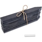 Lot de 10 etiquettes de plantes en ardoise avec craie blanche - 20x3 cm marqueurs de jardin pour lgumes ...