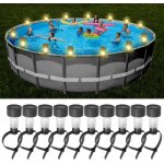 Lot de 10 lampes solaires de piscine, de clôture, eclairage de piscine, eclairage de bassin, lampes solaires ... Lot de 10 lampes solaires de piscine, de clôture, eclairage de piscine, eclairage de bassin, lampes solaires ...