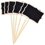 Lot de 10 marqueurs de plantes en bois noir ¿ mini étiquettes tableau noir pour jardin, herbes, fleurs ... Lot de 10 marqueurs de plantes en bois noir ¿ mini étiquettes tableau noir pour jardin, herbes, fleurs ...