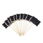 Lot de 10 mini tableaux noirs pour etiquettes de plantes, prix, messages, d�coration, mariages, travaux ...