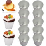 Lot de 10 moules a dariole pour desserts et cupcakes maison